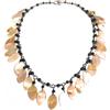 Collana pietre dure da donna di madreperla catenina girocollo lunga 50 cm con