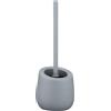 Wenko 23650100 Badi, Scopino per WC in ceramica, Ø 13, 5 x 38 cm, Grigio