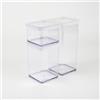 Rotho Loft - Set di 3 barattoli in plastica per alimenti (SAN), senza BPA, trasparente/bianco, 1 x 0,5 l + 1 x 1 l + 1 x 1,5 l (21,2 x 11,4 x 23,5 cm)