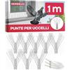 GEROBUG Dissuasori per Piccioni in Acciaio Inox 1m con Base Trasparente - Efficaci Spuntoni Anti Piccioni per Balcone, Tetto e Grondaia - Punte per Piccioni e Colombi - Allontana Uccelli Indesiderati