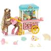 Wild Manes Cavallo con carretto Cherie's elegant Tea and Treats articolato con Criniera Pettinabile e Accessori Inclusi - Carretto con macarons e set da tè - Perfetto per Bambini dai 3 Anni in su