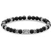 THOMAS SABO Bracciale da uomo in argento sterling 925 annerito, lunghezza 15,5 cm, A2087-507-11-L15,5, 15,5 cm, Argento sterling, Nessuna pietra preziosa