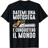 Yoeyang Abbigliamento Falegname Divertente Motosega ASCE Boscaiolo Maglietta