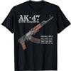 Weltweite Waffendiagramme von MJ AK-47 Fucile d'assalto russo AK Kalashnikov Cutaway grafico Maglietta