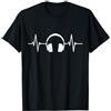 Cuffie DJ musica elettronica Amante della Musica Cuffie DJ Heartbeat Maglietta