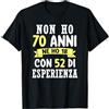 Anni 70 Di Compleanno Uomo Donna Regalo 70 Anni T-Shirt Compleanno Vintage Maglietta