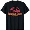 Jurassic Park Turquoise Safari Circle Logo Maglietta