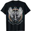 Rock & Roll Music Guitarist Clothing Co. Rock & Roll Music 80s Vintage Retro Style Guitarist Wings Maglietta