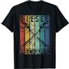 Vintage Diesel Car Mechanic Apparel Vintage Diesel Meccanico Divertente Auto Garage Mens Distressed Maglietta