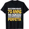 Regalo Femmina 70 Anni Divertente Donna Regalo Femmina 70 Anni Divertente Compleanno Donna Maglietta