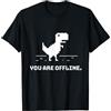 Urban Brainwashers You Are Offline T-Rex [Dino Run] Pixel Art Dinosaur Game Maglietta