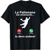 Divertente Uomo Pallamano Regali Design Del Giocatore Di Pallamano Sta Chiamando Maglietta