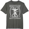 Regali per basso elettrico e merchandise Uomo Vitruviano Chitarrista Rock Star - Basso Da Vinci Maglietta