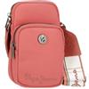 Pepe Jeans Corin Borsa a tracolla rosa 11 x 17,5 x 4 cm Poliestere e PU by Joumma Bags, Rosa, Taglia unica, Borsa a tracolla per cellulare