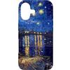 Just In Cases Co. Custodia per iPhone 17 Cover per telefono con dipinto di Van Gogh del Rodano della Notte Stell