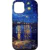 Just In Cases Co. Cover per telefono con dipinto di Van Gogh del Rodano della Notte Stell Custodia per iPhone 12/12 Pro
