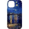 Just In Cases Co. Cover per telefono con dipinto di Van Gogh del Rodano della Notte Stell Custodia per iPhone 14