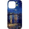 Just In Cases Co. Cover per telefono con dipinto di Van Gogh del Rodano della Notte Stell Custodia per iPhone 14 Pro Max
