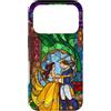 Disney Custodia per iPhone 17 Pro Disney La Bella e la Bestia - Vetro colorato Belle e Principe