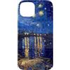 Just In Cases Co. Cover per telefono con dipinto di Van Gogh del Rodano della Notte Stell Custodia per iPhone 15 Plus
