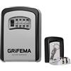 GRIFEMA Cassetta di Sicurezza per Chiavi, Cassaforte Portatile, 4 Cifre [Exclusiva Amazon]