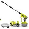 Ryobi Idropulitrice Portatile a Batteria 18V ONE+ con Batteria 2,5Ah e Caricatore, 22 bar, Autoadescante, Ugello Multigetto, Alloggiamento Batteria Impermeabile, RY18PW22A-125