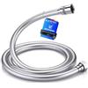 GRIFEMA Tubo Doccia Flessibile 1.5 m in PVC, Argento [Exclusiva Amazon]