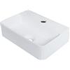 Ibergrif Lavandino da Cucina in Ceramica Bianca 375x262x105 mm
