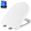 Ibergrif M41001 Sedile WC D Forma Chiusura Ammortizzata Bianco