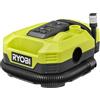 Ryobi Compressore e Gonfiatore Senza Fili a Batteria 18V ONE+, Batteria Non Inclusa, Auto-Stop, Pressione fino a 11 bar, Flusso Aria fino a 500 l/min, Include 3 Bocchette di Gonfiaggio, RMI18-0