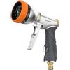 Ibergrif M20285 Pistola da Giardino in Metallo con ugello 7 modelli di irrigazione, Pistola Irrigazione ad alta pressione lavaggio auto, animali domestici, irrigazione giardino