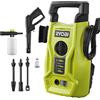 Ryobi Idropulitrice a Cavo 1400W, Pressione Massima 110 Bar, Portata 390 l/h, Pompa in Alluminio, Kit Schiumogeno Incluso, RY110PWA