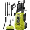 Ryobi Idropulitrice ad Acqua Fredda 1800W, 140 Bar, 420 L/h, Pompa in Alluminio, Tubo Steel Braided 6 m, Patio Cleaner Incluso, RY140PWA