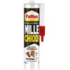 Pattex Mille Chiodi Crystal Adesivo Sigillante Ottimale per Vetri e Specchi, Adesivo di Montaggio di Qualità, Colla Potente per Molti Materiali, 1 Cartuccia da 290 g