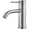 Ibergrif Miscelatore Monocomando per Lavabo Bagno - Rubinetto con Risparmio Idrico, Leva Singola, Finitura Grigia, Cartuccia Ceramica, Facile da Installare, M11003A