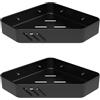 Ibergrif M34034B Mensola Angolare Doccia 2 Pezzi - Senza Foratura, Nero
