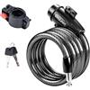 GRIFEMA GA1204-12 Lucchetto per bicicletta con 2 chiavi, nero