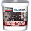 RUBSON Aquablock Silicone Liquido SL3000, Guaina liquida impermeabilizzante, Sigillante isolante impermeabile con tecnologia Silicotec, Silicone antimuffa contro l'umidità, 1 Confezione da 1 kg