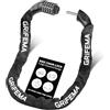 GRIFEMA GAK1201-9 Lucchetto antifurto per bicicletta, lucchetto a catena con combinazione a 5 cifre per biciclette, motociclette, scooter, 90 cm, nero