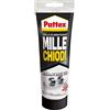 Pattex Millechiodi Trasparente, adesivo di montaggio a base acqua con presa immediata, adesivo trasparente preciso per metallo, legno e altro, 1x200g tubo