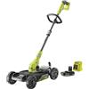 Ryobi RY18LMC30A-120 Tagliaerba 3-in-1 Senza Fili a Batteria 18V ONE+ con Batteria 2.0Ah e Caricabatterie Inclusi, Larghezza di Taglio 30 cm, Base Rimovibile per Uso come Tagliabordi