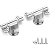 Ibergrif M20523 Cerniere Sedile WC Set da 2 - Montaggio Universale Argento
