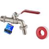 Ibergrif M22201 - Rubinetto Giardino, Valvola di Sfogo a Sfera, Ottone, Marrone