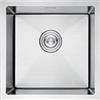 Ibergrif M84040 Lavello Cucina in Acciaio Inox 40x40 cm, Installazione a Sopratop o Filotop con Sifone Antiodore e Kit Scarico Completo