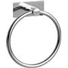 Ibergrif M34455 - Porta asciugamani adesivo, due metodi di installazione (adesivo e foratura), portasciugamani ad anello bagno senza trapano, acciaio inossidabile, cromato