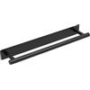 Ibergrif M34456B - Porta asciugamani adesivo 40 cm, due metodi di installazione (adesivo e foratura), portasciugamani per bagno con barra senza trapano, acciaio inossidabile, nero