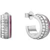 Tommy Hilfiger Jewelry Orecchini a cerchio da Donna in Acciaio Inossidabile con cristalli - 2780623