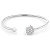 Tommy Hilfiger Jewelry Bracciale Bangle Aperto da Donna in Acciaio Inossidabile con Cristalli - Disponibile in versione Oro, Oro Rosso o Argento