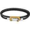 Lacoste Braccialetto in pelle da uomo Collezione MATT Nero - 2040316