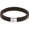 Tommy Hilfiger Jewelry Braccialetto da Uomo in Pelle Colore - Disponibile in Nero o Marrone